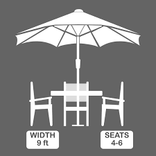 Polyteak Outdoor Patio Umbrella 9 Ft Beige Terracotta