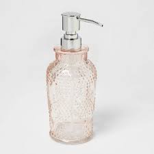 Glass Soap Lotion Dispenser Blush