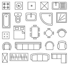 Kitchen Floor Plan Symbols Vector
