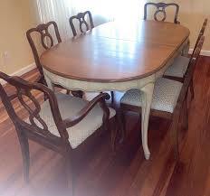 Antique Wooden Table And Chair Set