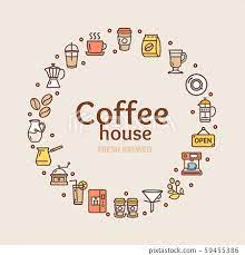 Coffee House Signs Round Design