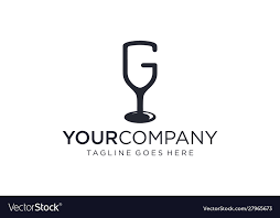 Wine Glass Icon G Letter On Logo