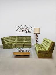 Vintage Modular Lounge Sofa In Velvet