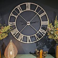 4ft White Metal Wall Clock The