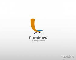 Abstract Furniture Logo Orange Color