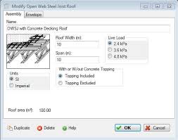 web steel joist with metal decking roof