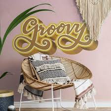 Roommates Groovy Retro L Stick Giant Wall Decals