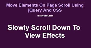 page scroll using jquery and css