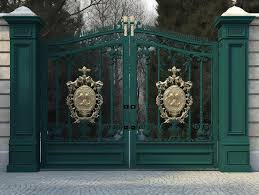 Premium Photo Iron Main Gate Of A