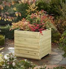 Blok Timber Planter Square Wooden