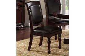 F1729 Cherry Faux Leather Dining Chair