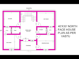 40x30 North Facing House Plan 2bhk