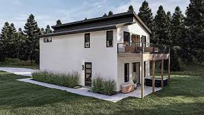 Garage Living Plan 84941 Modern Style