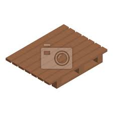 Factory Pallet Icon Isometric Of