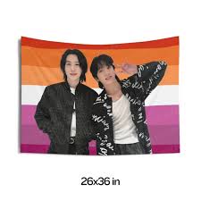 Bts Jungkook Suga Flag Banner Yoonkook