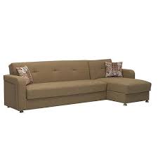 Harmony Brown Sectional Sofa Sleeper At