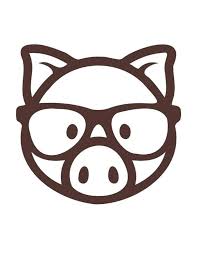 Toon Nerdy Pig Svg Piggy Svg Logo Svg