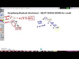 Simplifying Radicals With Factor Tree