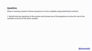 Two Algebraic Methods To Solve A System