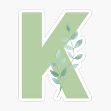 The Letter K Sage Green Decorative