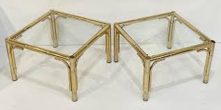 French Faux Bamboo Low Side Tables Of