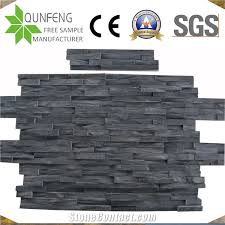 Black Cladding Wall Slate Stone