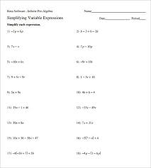 Algebra Worksheets Year 7 Printable