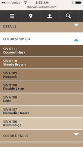 Sherwin Williams Latte Color Strip