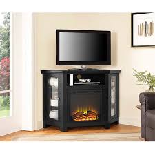 Walker Edison Corner Fireplace Tv Stand Black