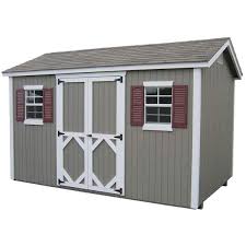 Little Cottage Co Classic Work 12 Ft X 12 Ft Wood Storage Building Diy Kit With Floor Brown