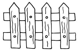 Fence Doodle Icon Wooden Planks Sketch
