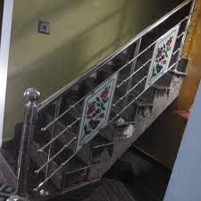 Steel Railing With Glass 03 In