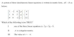 A System Of Three Simultaneous Linear