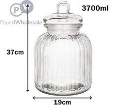 Clear Glass Jar 3700ml