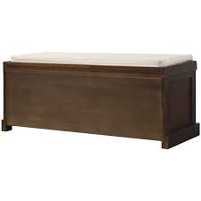 Harper Bright Designs Espresso Entryway Storage Bench With Removable Cushion And 3 Removable Classic Fabric Basket Espressp