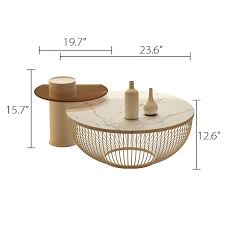 Minimalist Double Round Side Table