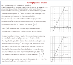 Writing Equations For Lines