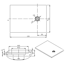 Shower Tray Ba3095 120 X 90 Cm