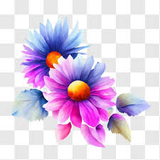 Floating Flowers Purple And