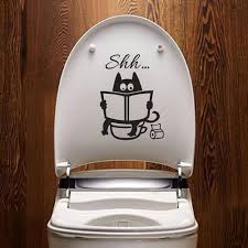 Funny Shh Cat Toilet Seat Sticker