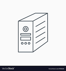 Computer Server Icon Pc Case Or Tower