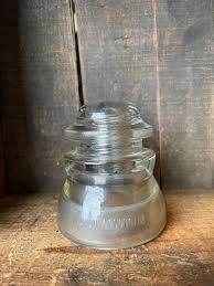 Vintage Dominion Clear Glass Insulator