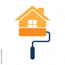 Paint House Logo Icon Design Stock