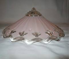 Vintage Art Deco Pink Frosted Glass 3
