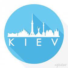 Kiev Ukraine Europe Flat Icon Skyline
