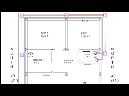30 East Face 3bhk House Plan Map Naksha