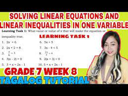 Linear Equation And Inequality In One