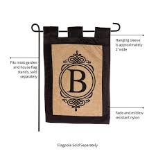 Sub Burlap Monogram B Flag