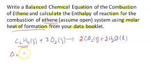 Write A Balanced Chemical Equation Of