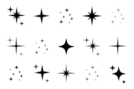 Shine Sparkle Star Icon Set Twinkle